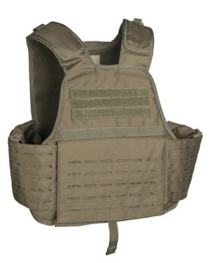 Gilet tattico MIL-TEC con portapiastre di colore verde
