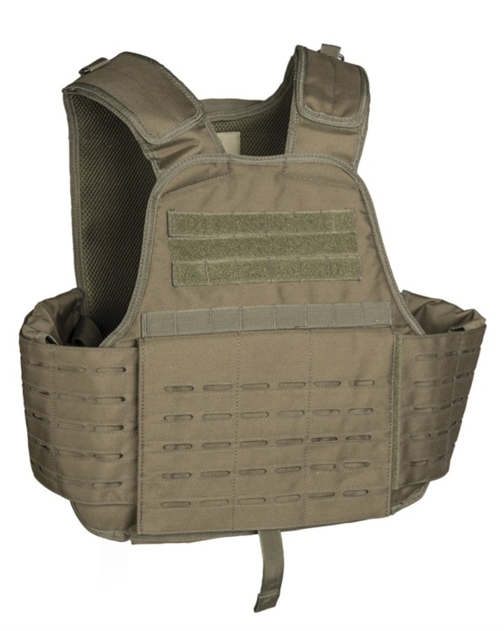 Gilet tattico MIL-TEC con portapiastre di colore verde