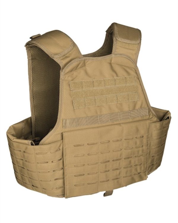 Gilet tattico MIL-TEC con portapiastre di colore coyote tan
