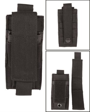 Portacaricatore da pistola singolo MIL-TEC di colore nero