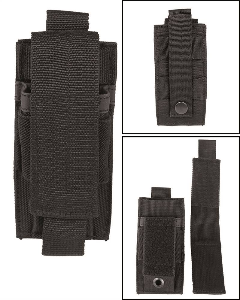 Portacaricatore da pistola singolo MIL-TEC di colore nero