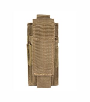 Portacaricatore da pistola singolo MIL-TEC di colore coyote tan