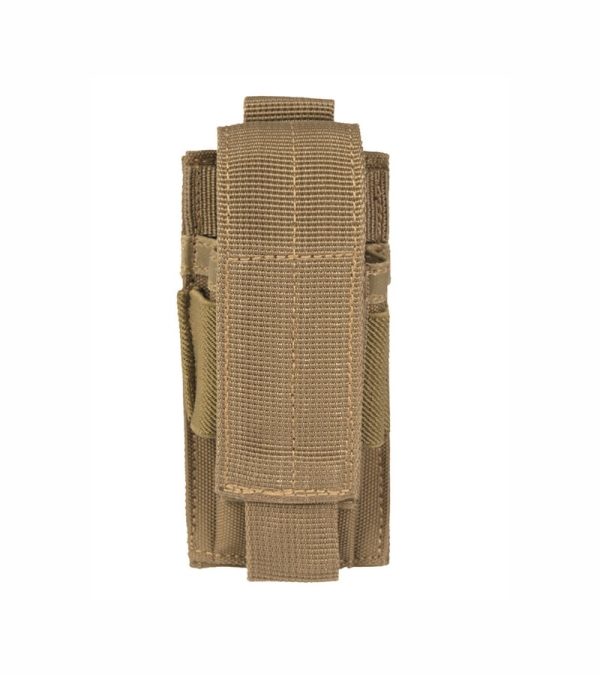 Portacaricatore da pistola singolo MIL-TEC di colore coyote tan