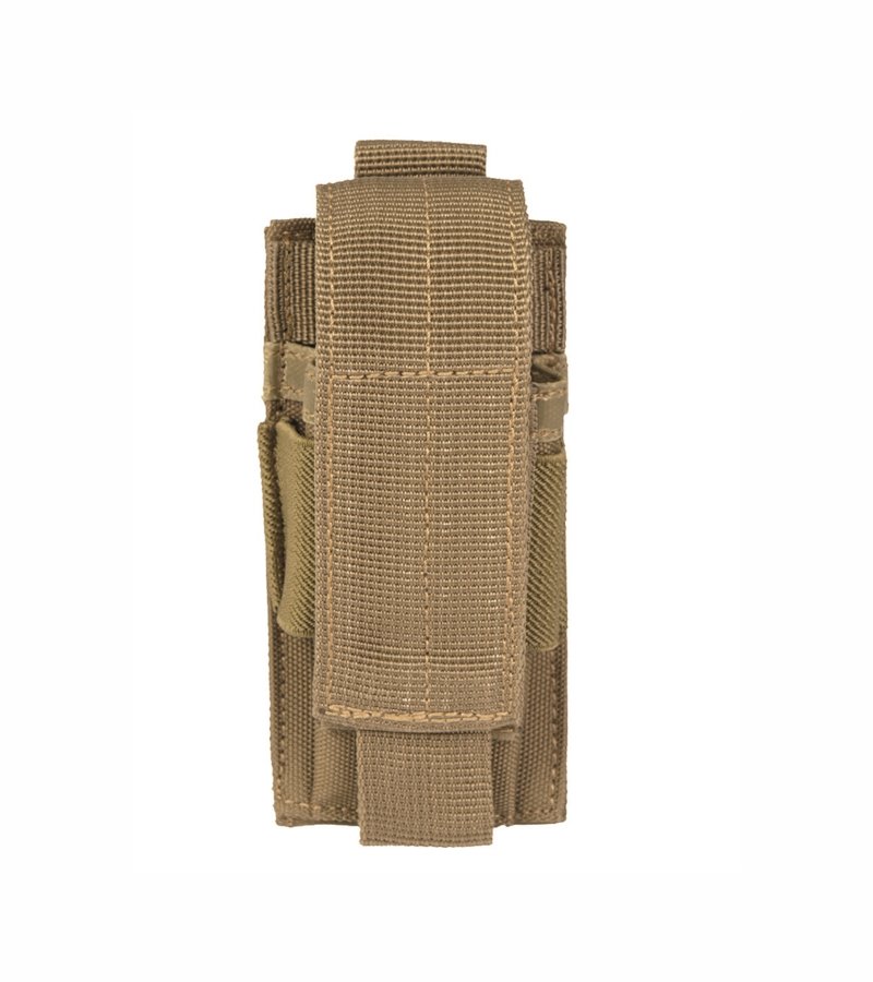 Portacaricatore da pistola singolo MIL-TEC di colore coyote tan