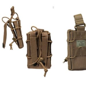 Portacaricatore singolo regolabile MIL-TEC di colore tan