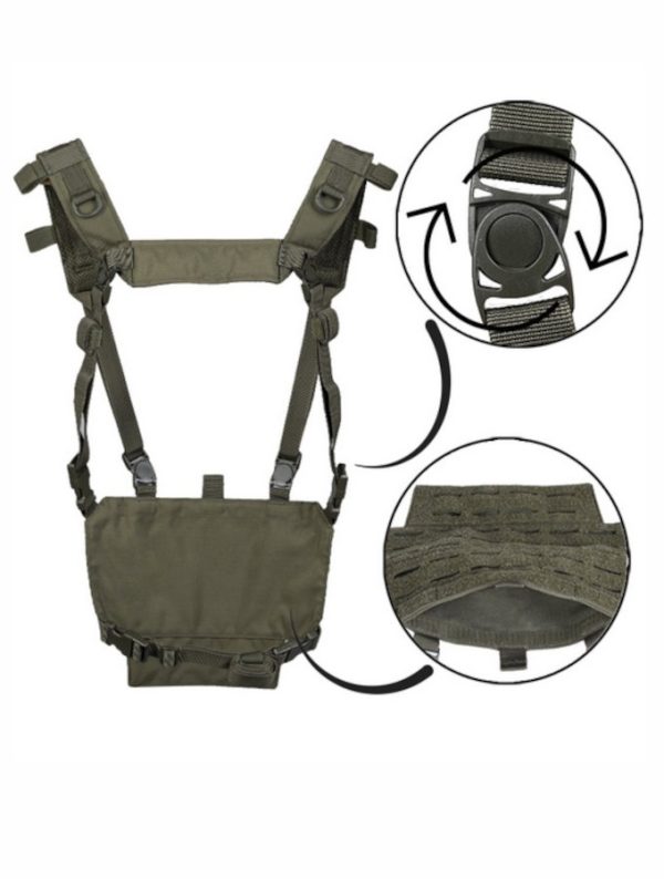 Chest Rig mollesystem leggero MIL-TEC di colore verde