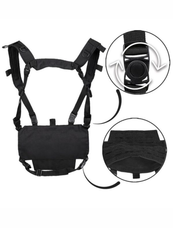 13530402-01 Chest Rig mollesystem leggero MIL-TEC di colore nero