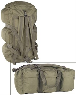 Borsa da viaggio Miltec di colore verde capacità 98 litri