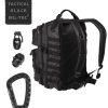 Zaino Militare Tactical Black MIL-TEC da 50 litri di colore nero