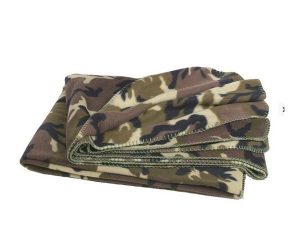Coperta in pile mimetica woodland