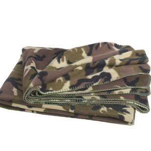 Coperta in pile mimetica woodland