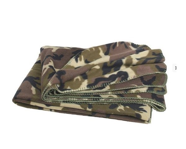 Coperta in pile mimetica woodland