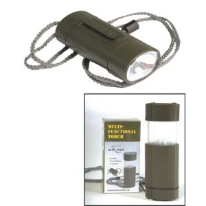 Mini torcia a dinamo e solare a 3 led