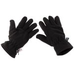 Guanti in pile neri MFH con isolamento 3M™ Thinsulate™