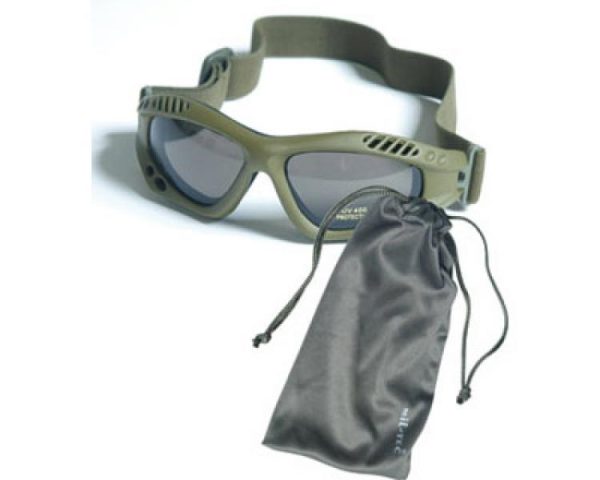 Occhiali commando "verde" lente da sole