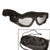 Occhiali Miltec commando di colore nero a lente trasparente