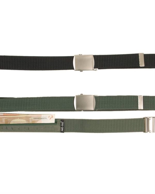 Cintura con tasca per banconote nera