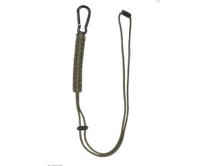 Cordoncino paracord verde con moschettone