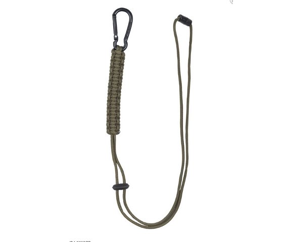 images Cordoncino paracord verde con moschettone