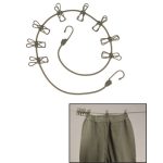 Corda elastica 110cm con 8 mollette verde