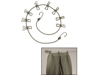 Corda elastica 110cm con 8 mollette verde