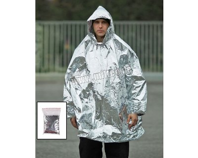 Poncho d'emergenza in alluminio