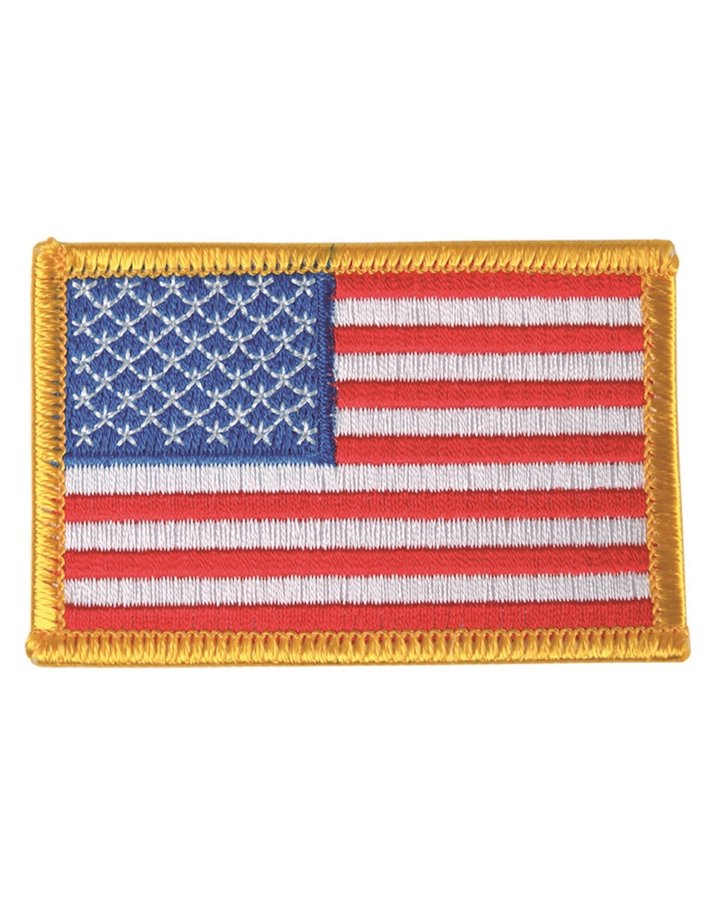 Patch bandiera americana ricamata termoadesiva