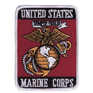 Patch americana "MARINE CORPS" in tessuto