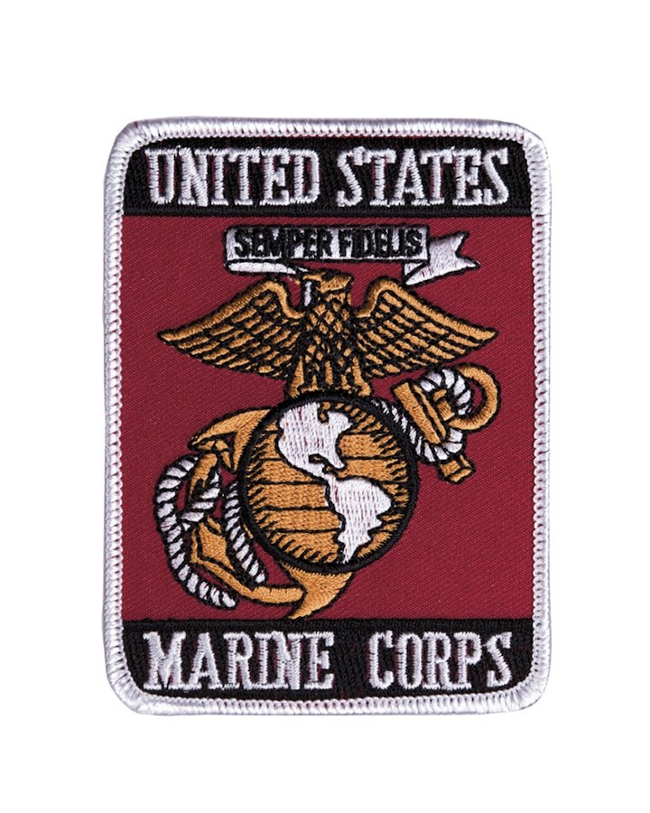 Patch americana "MARINE CORPS" in tessuto