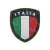 Scudetto Italia con velcro fondo verde