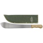 Machete con fodero in tela, manico in legno