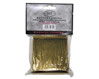 Coperta d'emergenza in alluminio