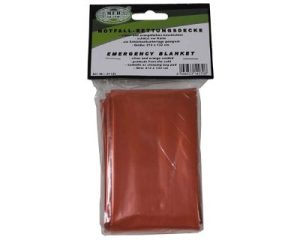 Coperta d'emergenza in alluminio argento arancio