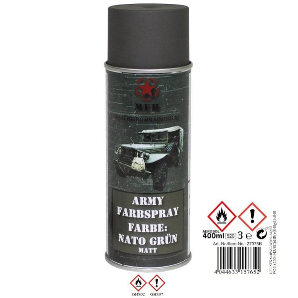 images Vernice Militare spray VERDE NATO OPACO 400ml.