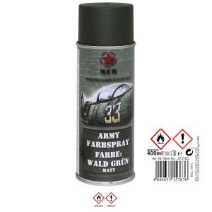 Vernice Militare spray VERDE FORESTA OPACO 400ml.