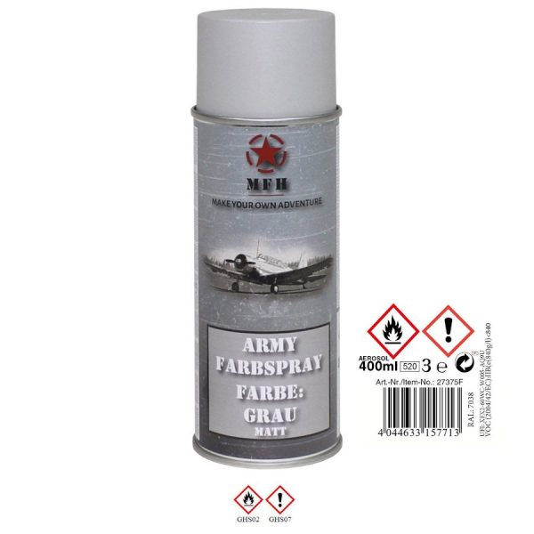 images Vernice Militare spray GRIGIO OPACO 400ml.