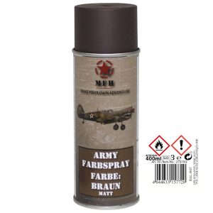 Vernice Militare spray MARRONE OPACO 400ml.