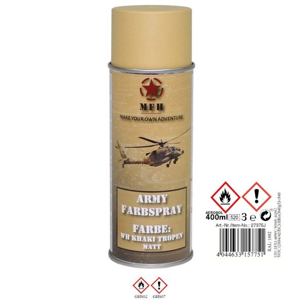 Vernice Militare spray WH KHAKI OPACO 400ml.