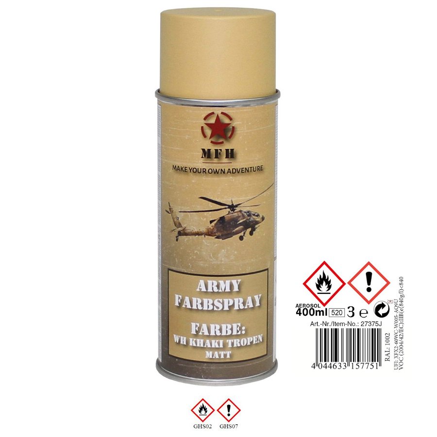 Vernice Militare spray WH KHAKI OPACO 400ml.