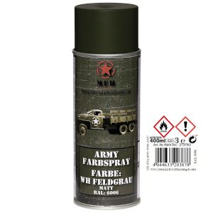 Vernice Militare spray GRIGIO VERDE OPACO 400ml.