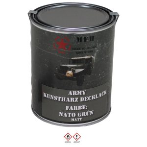Vernice Militare VERDE NATO OPACO barattolo 1 lt