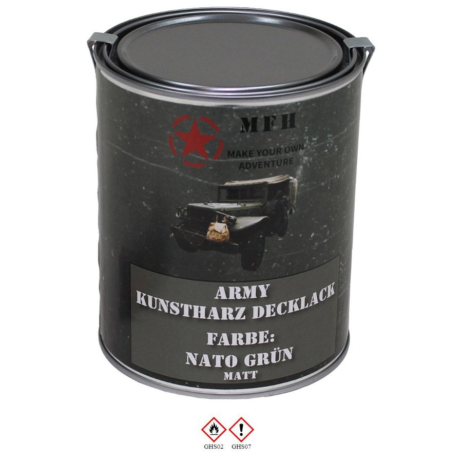 Vernice Militare VERDE NATO OPACO barattolo 1 lt
