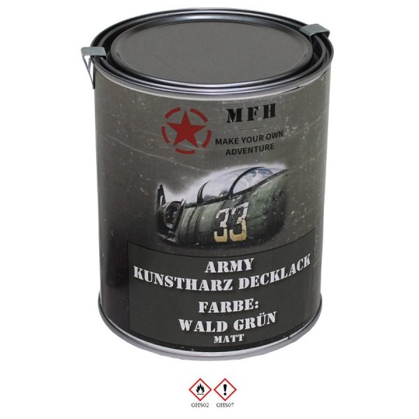 Vernice Militare VERDE FORESTA OPACO barattolo 1 lt