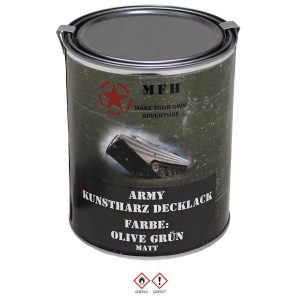 Vernice Militare VERDE OLIVA OPACO barattolo 1 lt