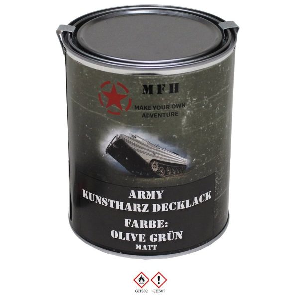 Vernice Militare VERDE OLIVA OPACO barattolo 1 lt