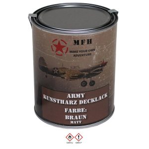 Vernice Militare MARRONE OPACO barattolo 1 lt