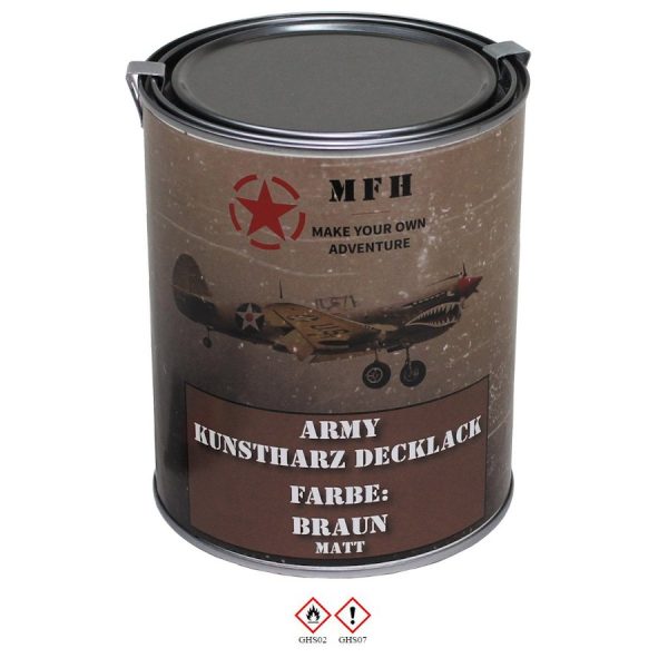 Vernice Militare MARRONE OPACO barattolo 1 lt