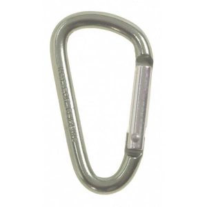 Moschettone in alluminio di colore verde od  D5 cm sp 5 mm