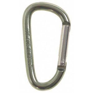 Moschettone in alluminio di colore verde  od  D5.5 cm x 6 mm