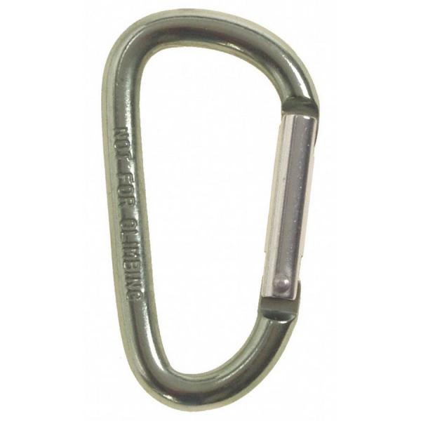 Moschettone in alluminio di colore verde  od  D5.5 cm x 6 mm